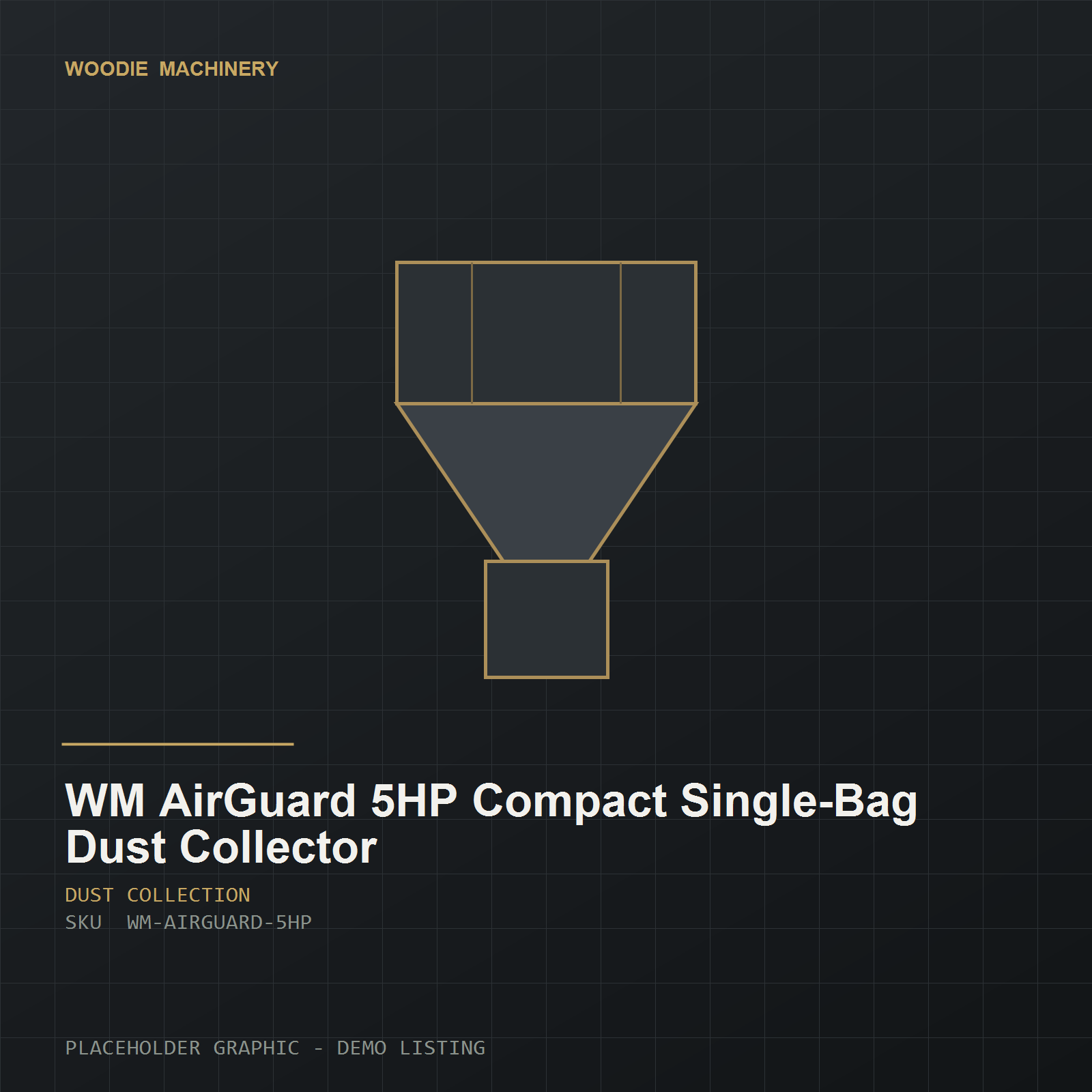 WM AirGuard 5HP Compact Single-Bag Dust Collector - product view