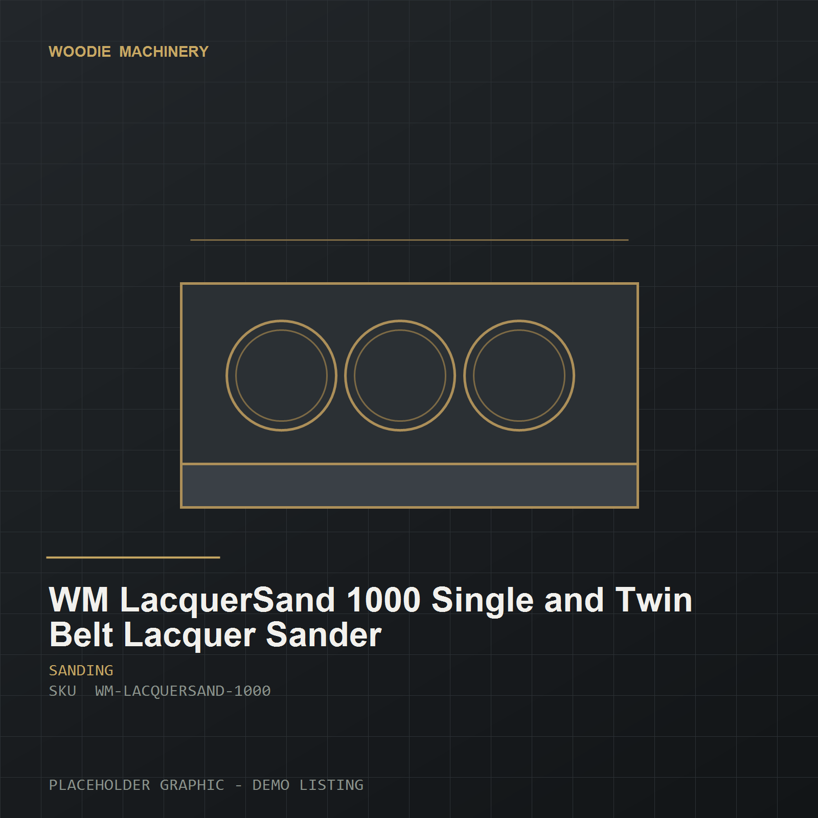 WM LacquerSand 1000 Single and Twin Belt Lacquer Sander - product view
