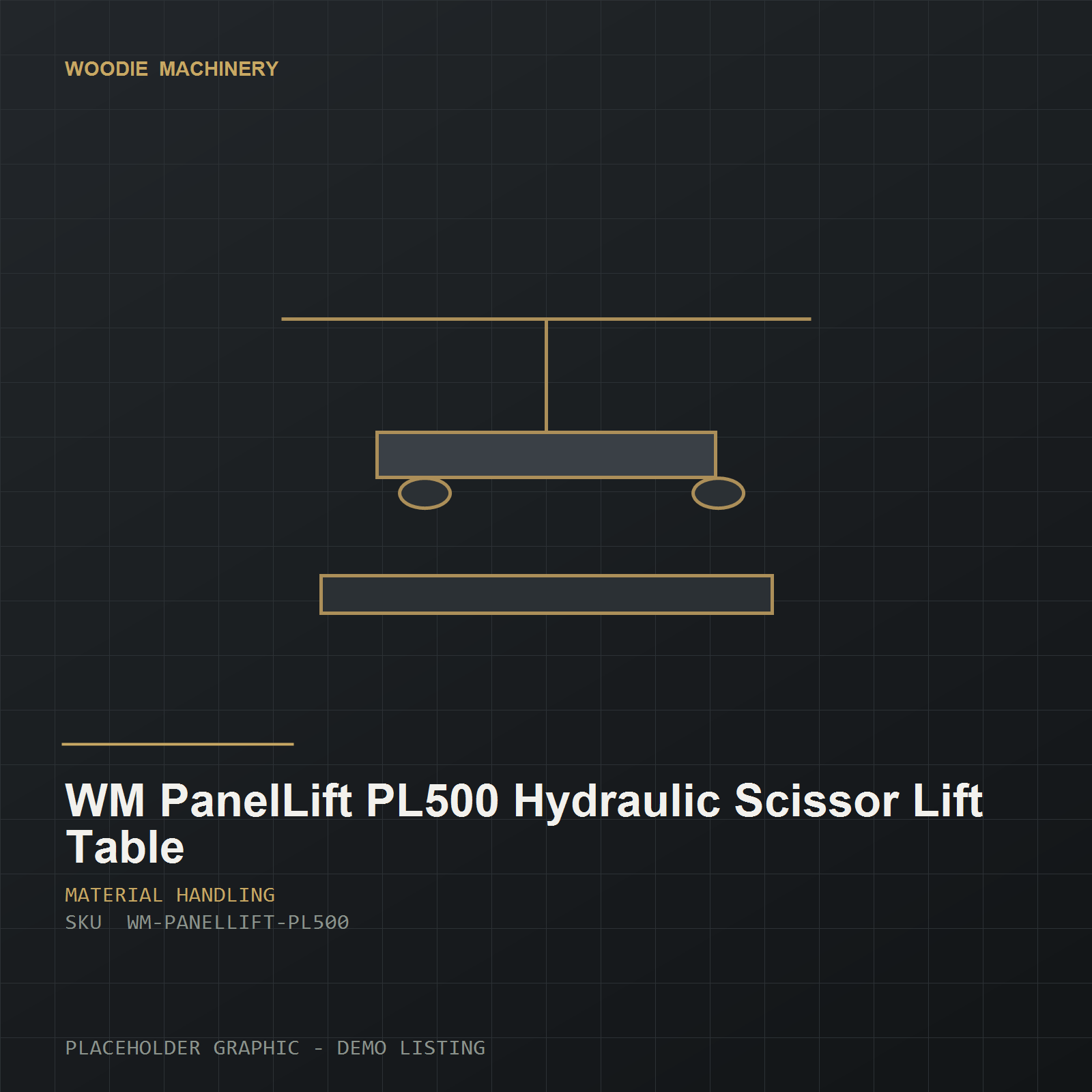 WM PanelLift PL500 Hydraulic Scissor Lift Table - product view