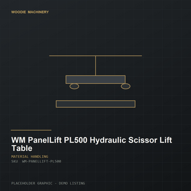 WM PanelLift PL500 Hydraulic Scissor Lift Table - product view